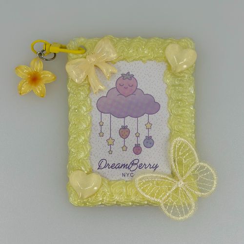 Decoden Photocard Toploader Keychain — Fancy Yellow (Compact), view 1 of 5
