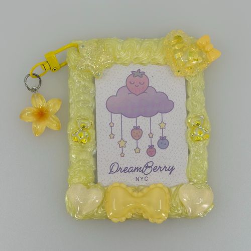 Decoden Photocard Toploader Keychain — Yellow (Compact), view 1 of 5