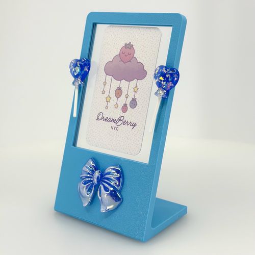 DreamBerry Photocard Display Frame — Matte Blue, Take Three, view 1 of 3