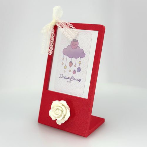 DreamBerry Photocard Display Frame — Scarlet Red Desk Decor, view 1 of 3