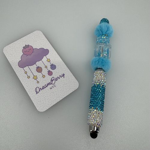 Beaded Stylus — Teal & Silver, view 1 of 4