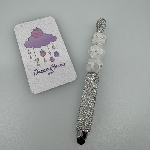 Beaded Stylus — White & Silver, Take Two, view 1 of 4