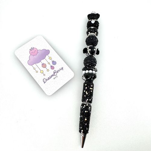 Beaded Pen — Deluxe Black Fancy, view 1 of 5