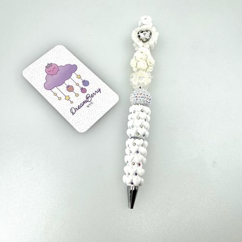 Beaded Pen — Deluxe White, view 1 of 5