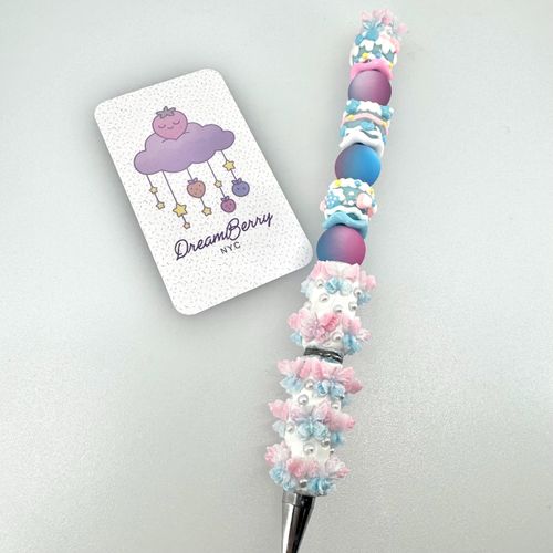 Beaded Pen — Pink & Blue, Take Three, view 1 of 4