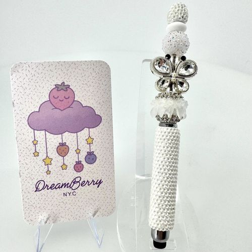 Beaded Stylus — White, Take Four, view 1 of 4