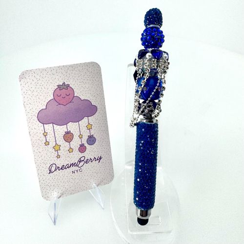 Beaded Stylus — Sapphire Tassel, view 1 of 5