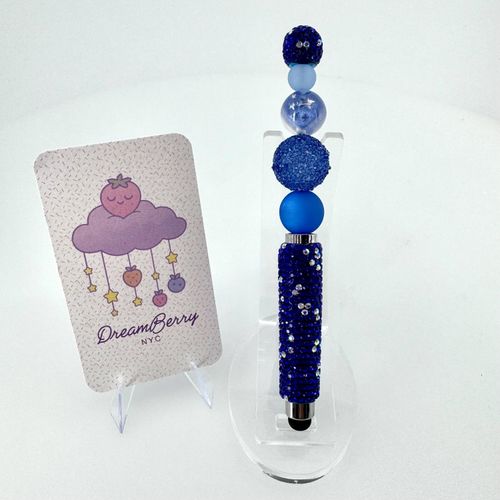 Beaded Stylus — Blue Sugar & Marble, view 1 of 4