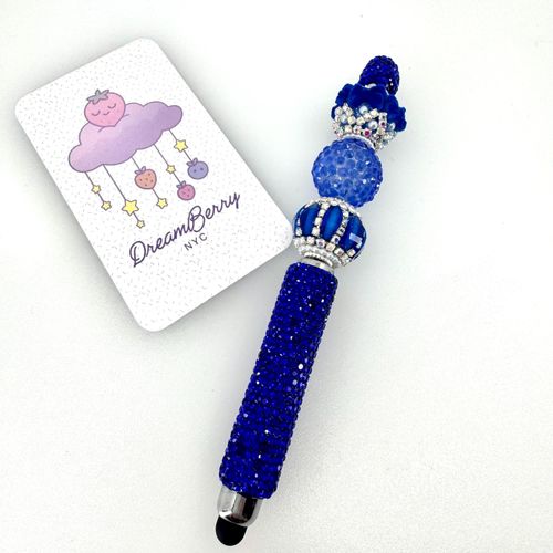 Beaded Stylus — Royal Blue Crown, view 1 of 3