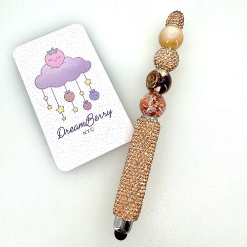 Beaded Stylus — Champagne Tortoiseshell, view 1 of 3