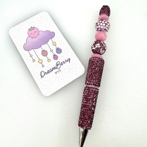 Beaded Pen — Mauve Ombré (Regular Size)