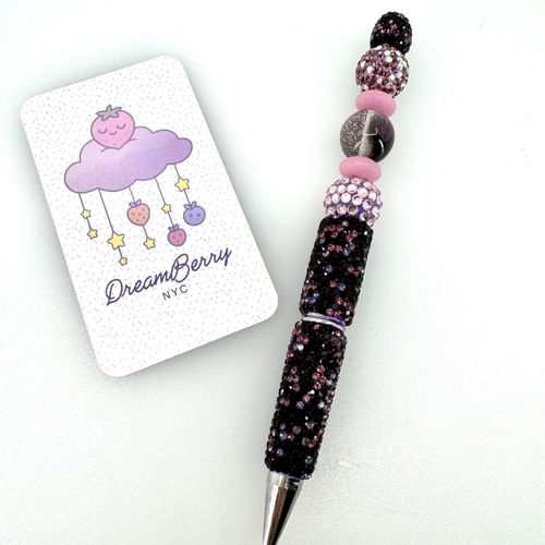 Beaded Pen — Plum Ombré (Regular Size)