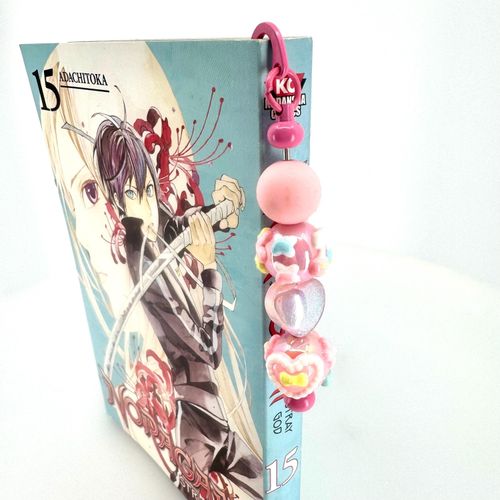Beaded Bookmark — Pink Kawaii Lollipop