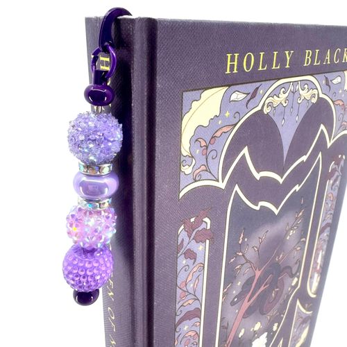 Beaded Bookmark — Purple AB Sparkle